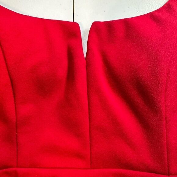 NWOT City Triangles Women’s Red Notch Neckline Spaghetti Strap Bodycon Dress  XS - Picture 5 of 5